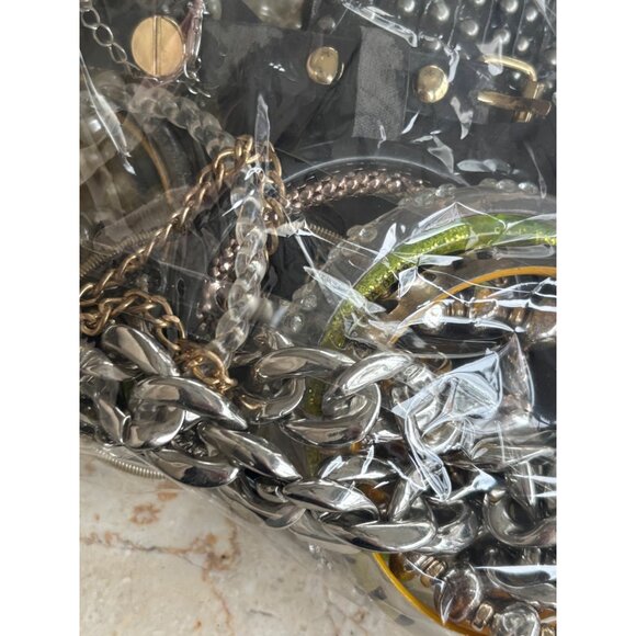 Mixed Jewelry Lot 14 Oz Assorted Bracelets & Necklaces With Beads Chains Leather - Picture 5 of 11